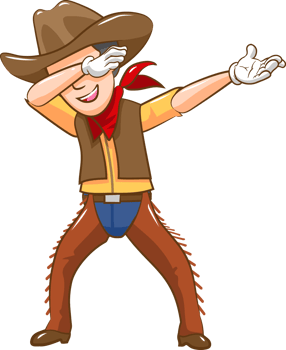 cowboy dabbing png graphic clipart design