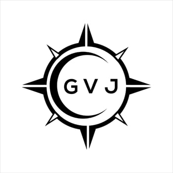 GVJ abstract technology circle setting logo design on white background. GVJ creative initials letter logo. vector