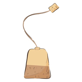 Vector isolated sketch illustration of Tea Bag.