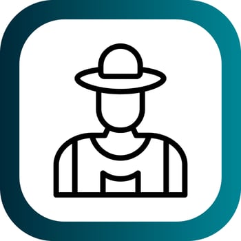 Farmer Vector Icon Design