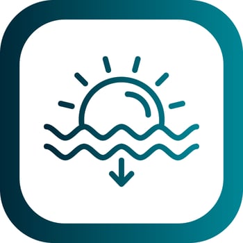 Sunset Vector Icon Design