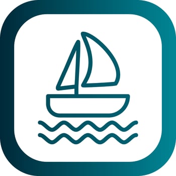 Sailboat Vector Icon Design
