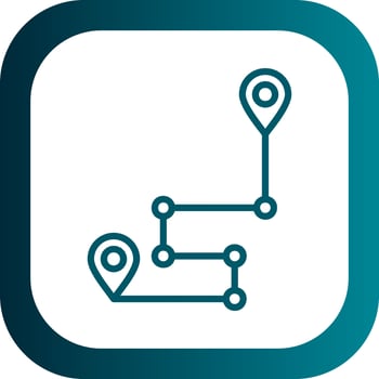 Route Vector Icon Design