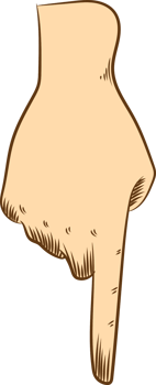 Finger pointing png graphic clipart design