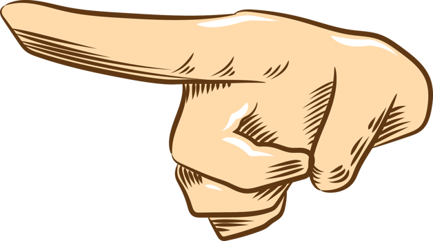 Finger pointing png graphic clipart design