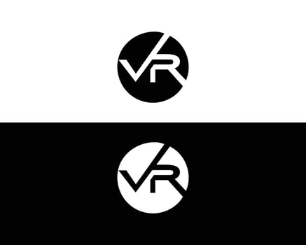 Letter VR Logo Unique Modern Creative Elegant Vector Template.