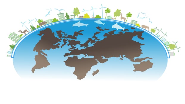 Clean green environment. Ecology concept and Environmental  design elements for sustainable energy development, Vector illustration Nature, ecology, organic, environment, banners.