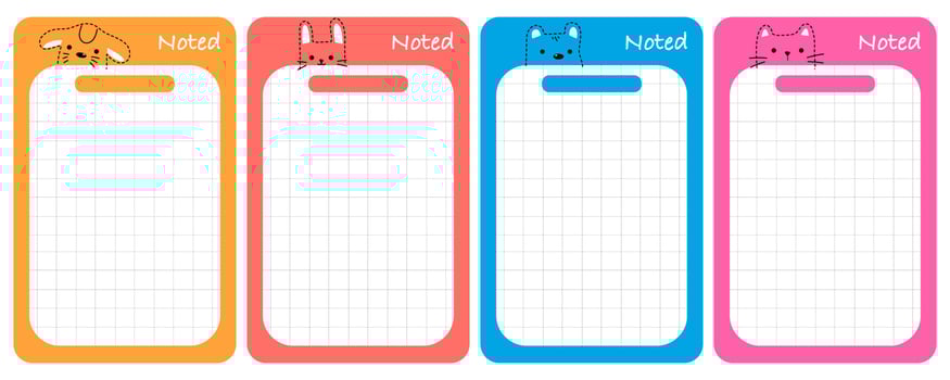 Note paper vector