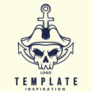 skull head logo template vector inspiration