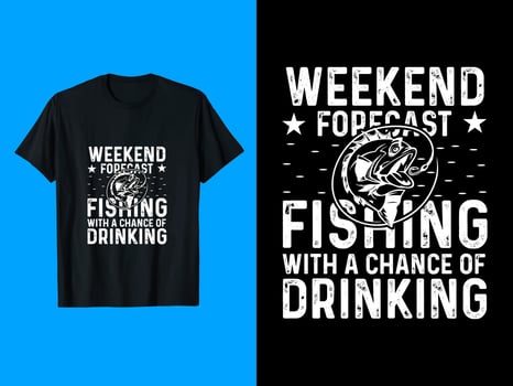 Fishing, Vector, Typography T-Shirt Design vector
