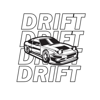 Car Vector Illustration For Conceptual Design. Good for poster, sticker, t shirt print, banner.