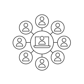 Webinar icon vector. online conference illustration sign. group call symbol or logo. vector