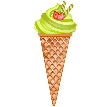 Ice Cream Watercolor Illustration png