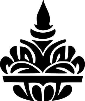 vector illustration of stupa shape