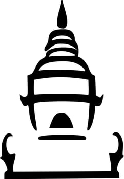 vector illustration of stupa shape
