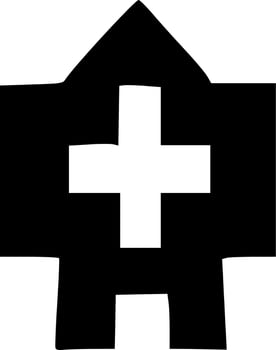 black and white of healthy icon vector