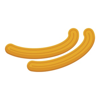 Travel churro icon isometric vector. Spanish dish vector