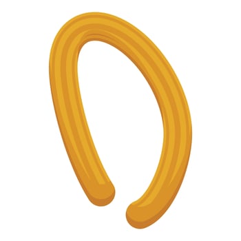 Spanish churro icon isometric vector. Spain food vector