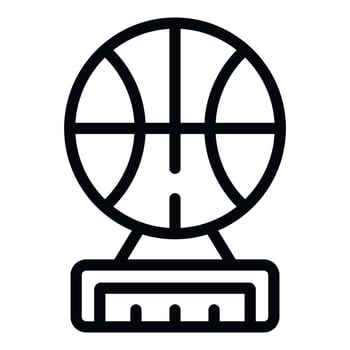 Basketball cup icon outline vector. Trophy prize vector