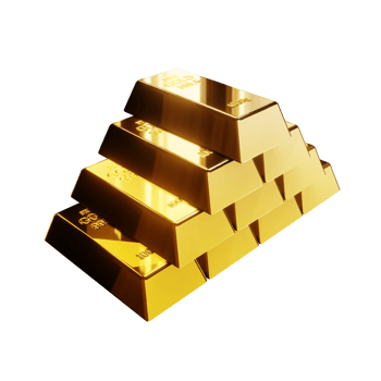 Pyramid of gold bars png
