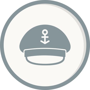 Captain Cap Vector Icon