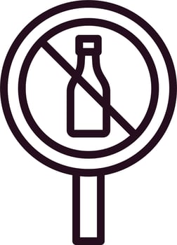 No Alcohol Vector Icon