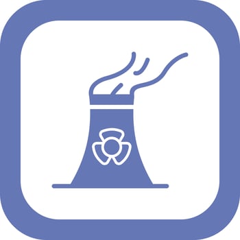 Nuclear Plant Vector Icon
