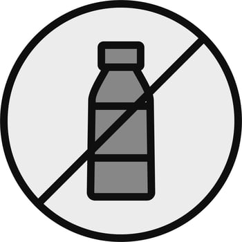 No Plastic Vector Icon