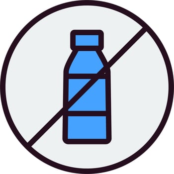 No Plastic Vector Icon