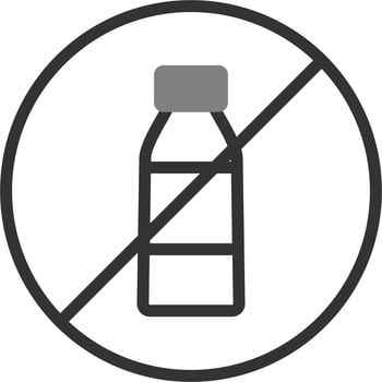 No Plastic Vector Icon