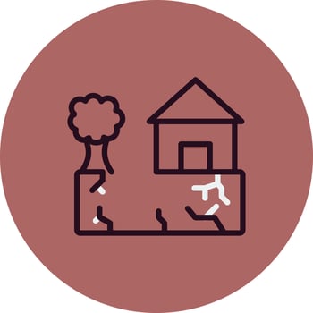 Earthquake Vector Icon