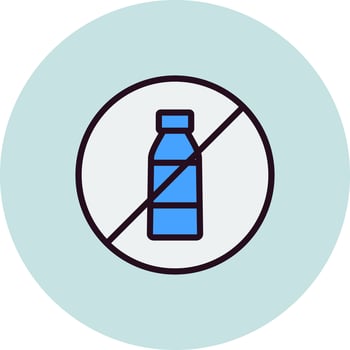 No Plastic Vector Icon