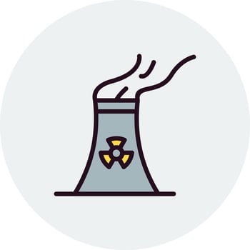 Nuclear Plant Vector Icon