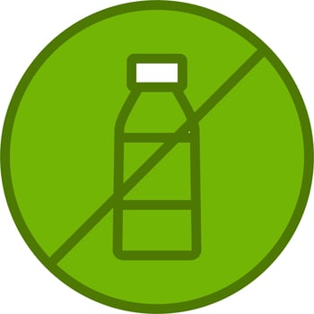 No Plastic Vector Icon