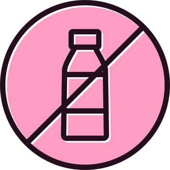 No Plastic Vector Icon
