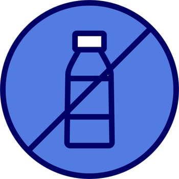 No Plastic Vector Icon