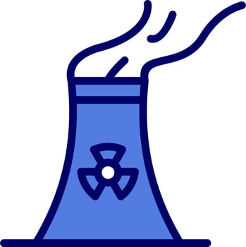 Nuclear Plant Vector Icon