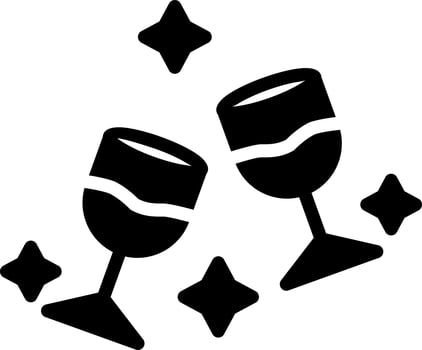 Champagne Glasses Vector Icon
