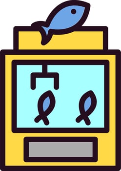 Fishing Machine Vector Icon