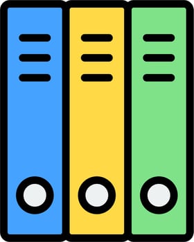School Folders Vector Icon