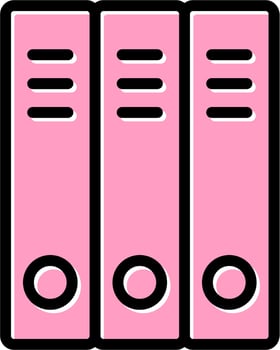 School Folders Vector Icon
