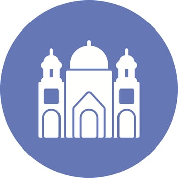 Badshahi Mosque Vector Icon