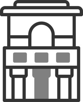 Temple Of The Frescoesline Vector Icon