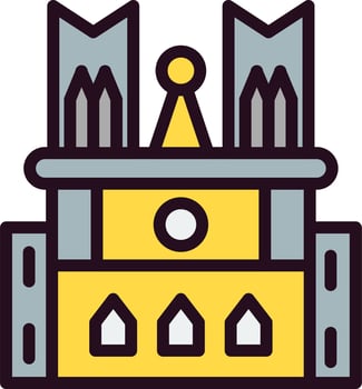 Notre Dame Vector Icon