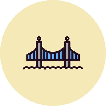 Golden Gate Vector Icon