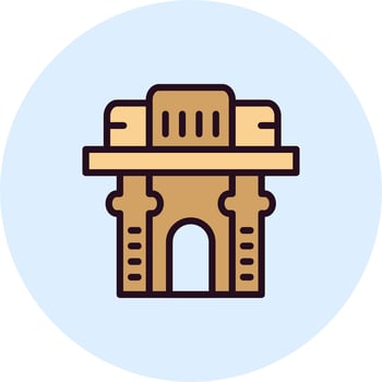 Gate Of India Vector Icon