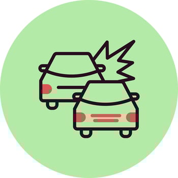 Accident Car Vector Icon