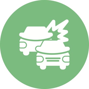 Accident Car Vector Icon
