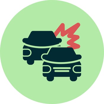 Accident Car Vector Icon