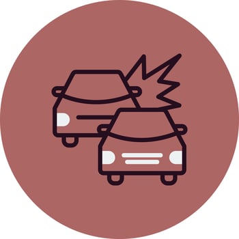 Accident Car Vector Icon